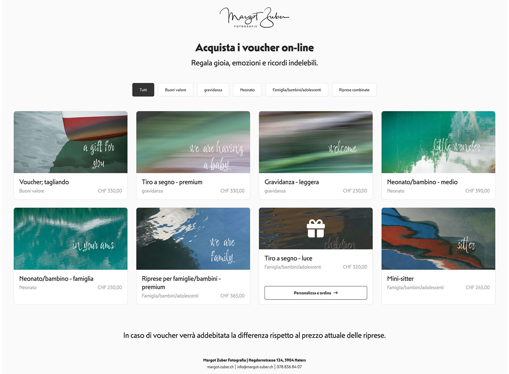 Ordinare i buoni regalo comodamente online con una semplice panoramica 